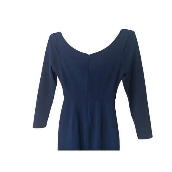 Dress the Population Jade Cutout Bodycon Dress XS Navy Long Sleeve Party - Picture 11 of 14